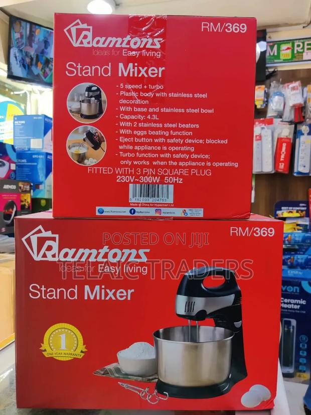 Ramtons Stand Mixer 4.3litres 5-Speed+Turbo