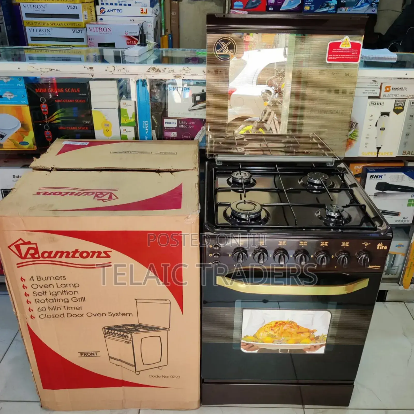 *Ramtons Cooker 4gas 50cmx50cm Eb302