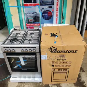 Ramtons Standing Cooker 60cmx60cm 4gas (1 Wok) Electric Oven Rf497