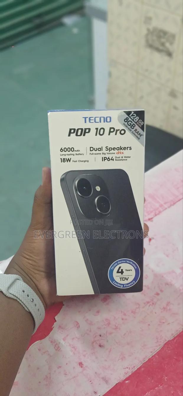 New Tecno Pop 10 Pro 128 GB Black