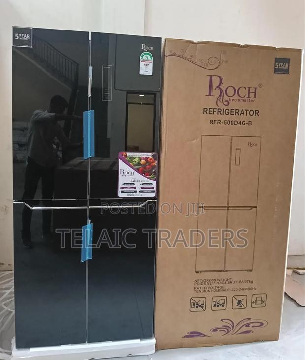 Roch 421 Litres Glass Four Door Refrigerator