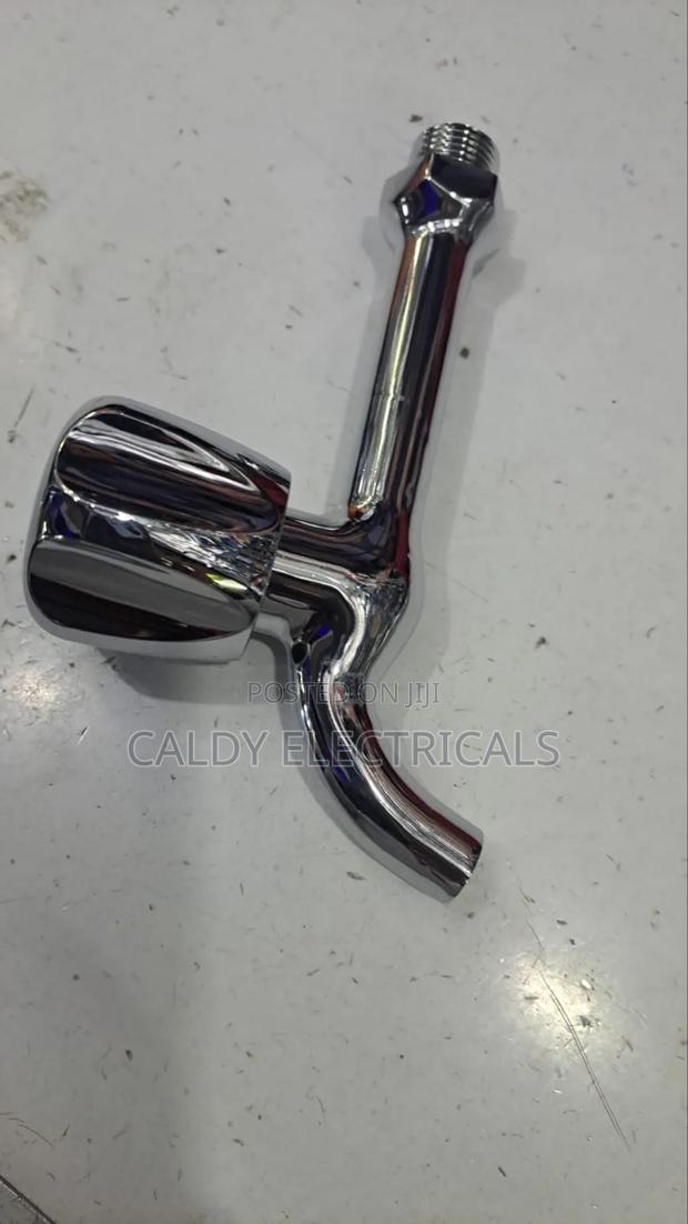 Chrome-Finished Long Body Bib Kitchen Tap