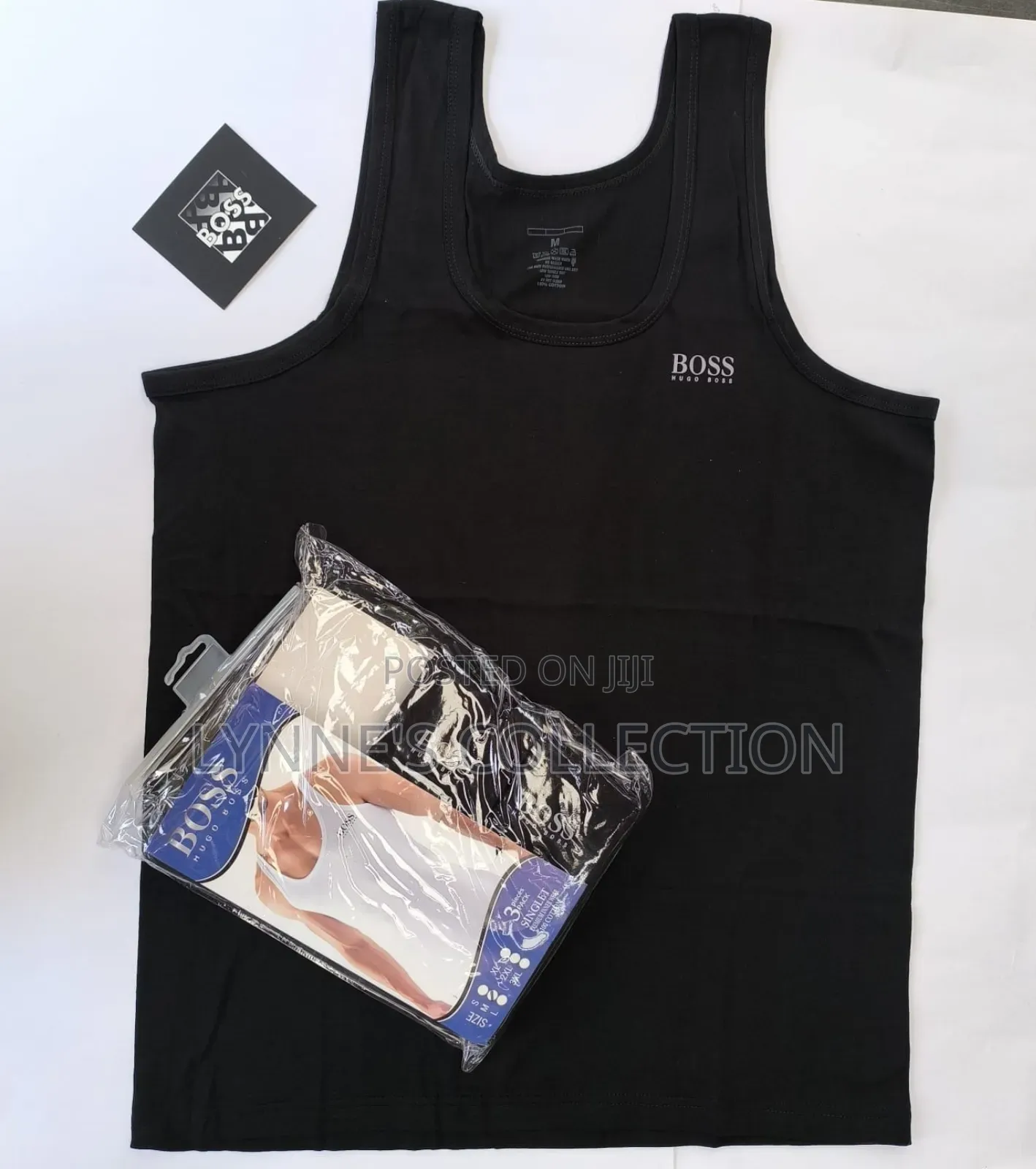 3 Calvin Klein Black Branded Vests
