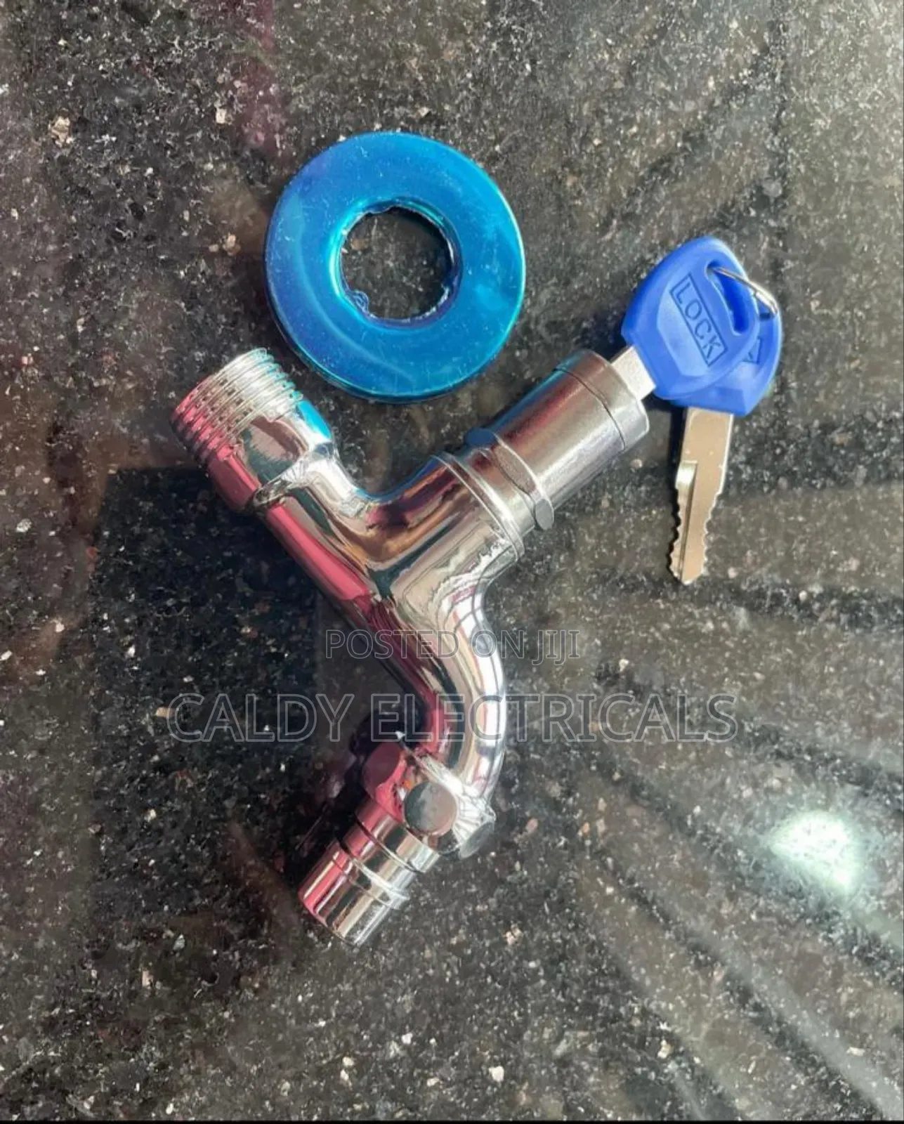 Vintage Lockable Outdoor Water Faucet With a Key Blue Sd2k