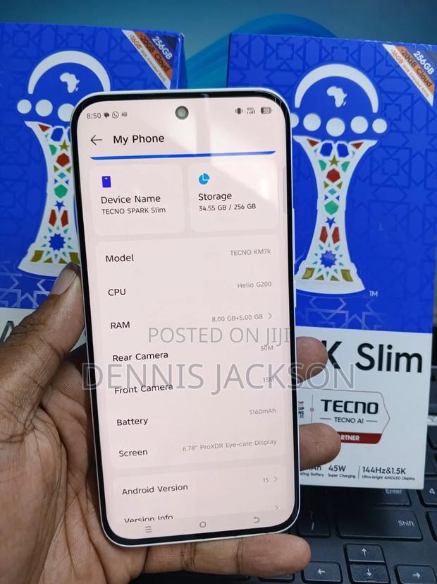 Tecno Spark Slim 256 GB White - thumbnail 4