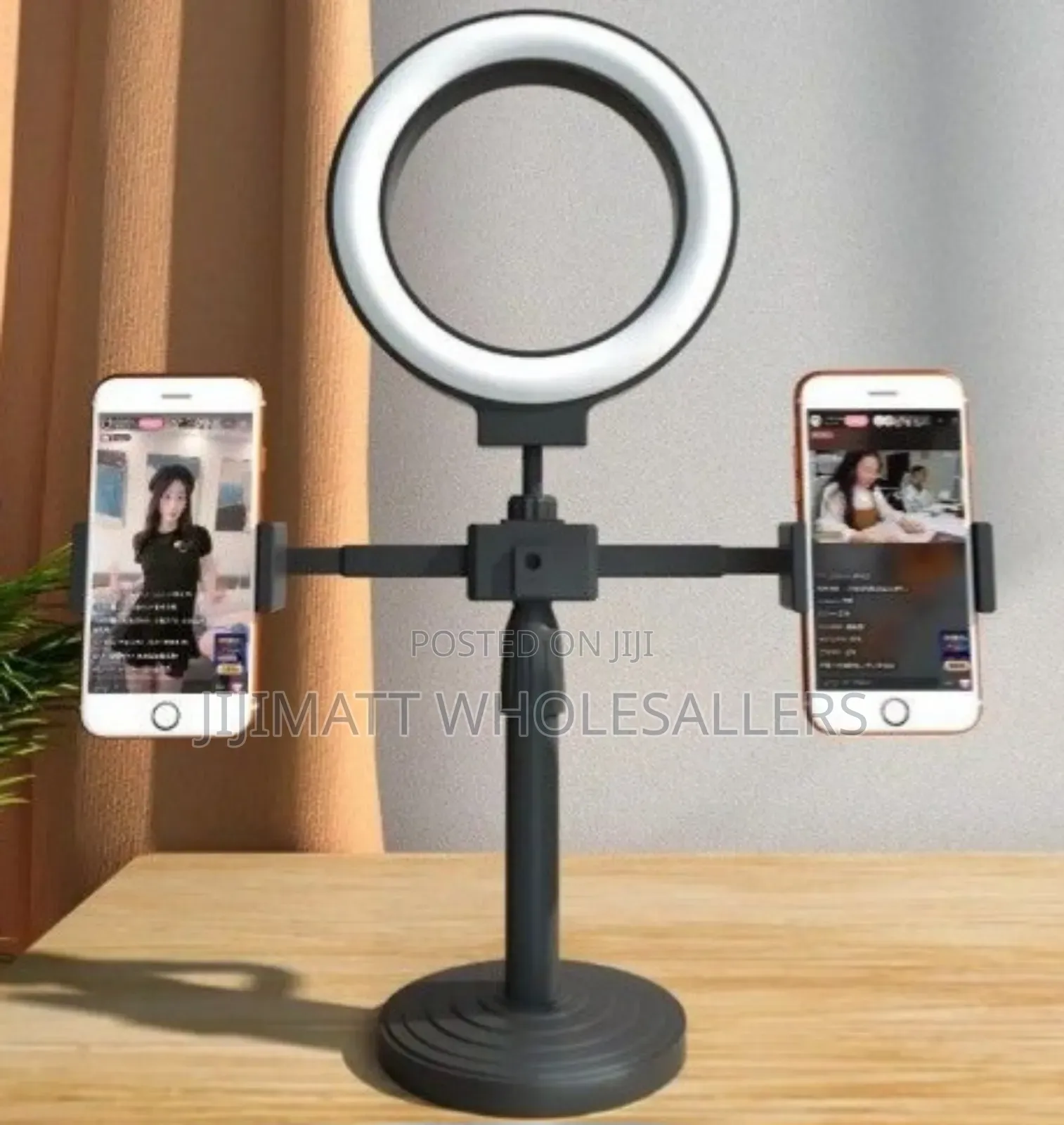 Double Stand Holder With 6inch Ringlight