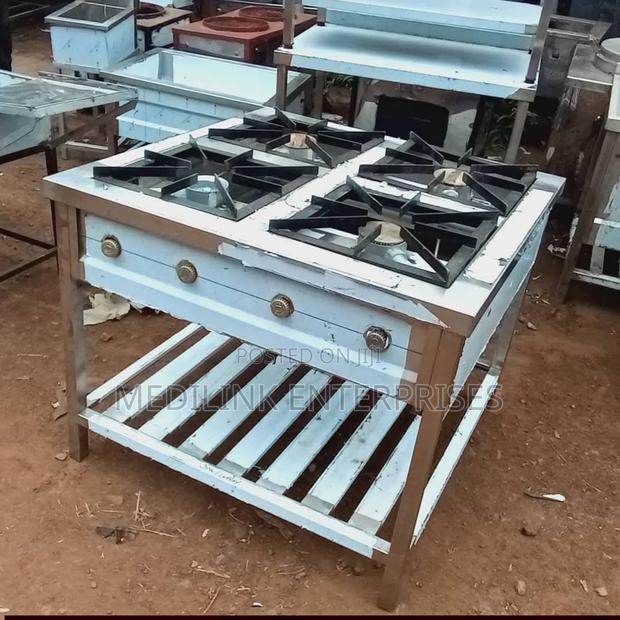 Stainless Ss304 Commercial 4-Burner Cooker