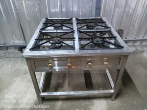 4-Burner Stainless Steel Commercial Kitchen Cooker