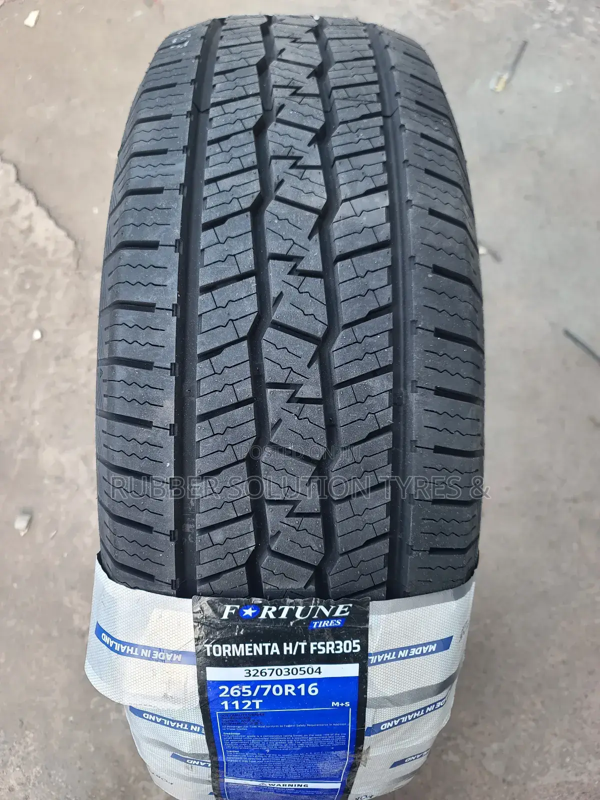 265/70r16 Fortune Tyres Tormenta H/T Fsr305 [Made in Thailand]