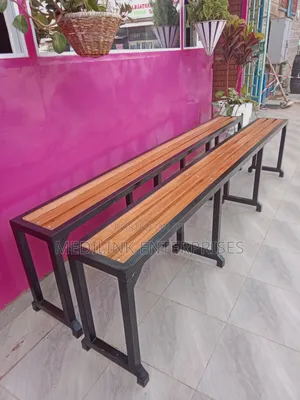 Customized Wooden Metallic Waiting Bay Benches
