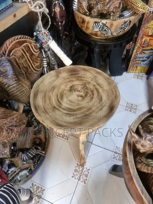 Symbolic 3 Legged Traditional Rose Wood Stool.
