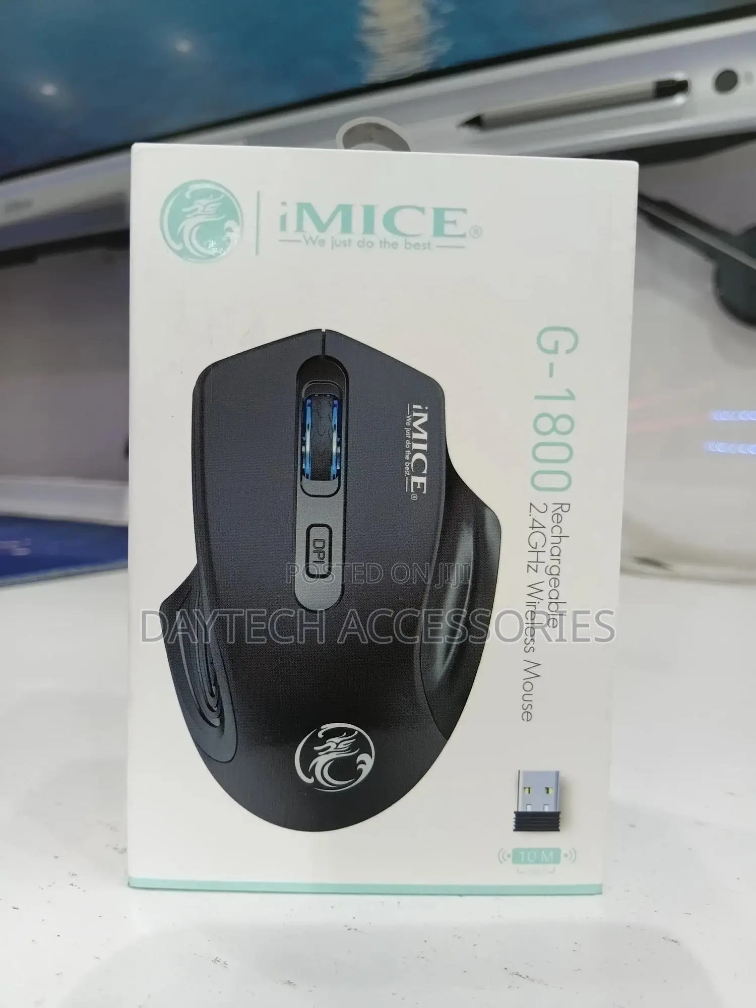 Imice G-1800 Rechargeable 4 Buttons 2.4ghz Silent Wireless Mouse.