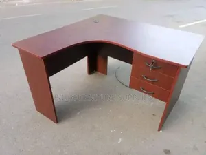 L Shaped Dark Walnut Office Desk