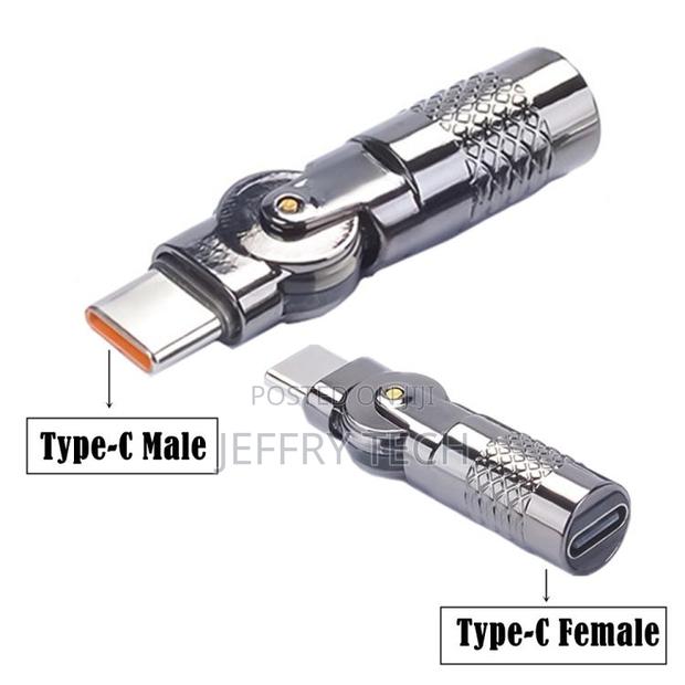 60w Type C Charger Adapter Converter 90 Degree Right Angle - thumbnail 3