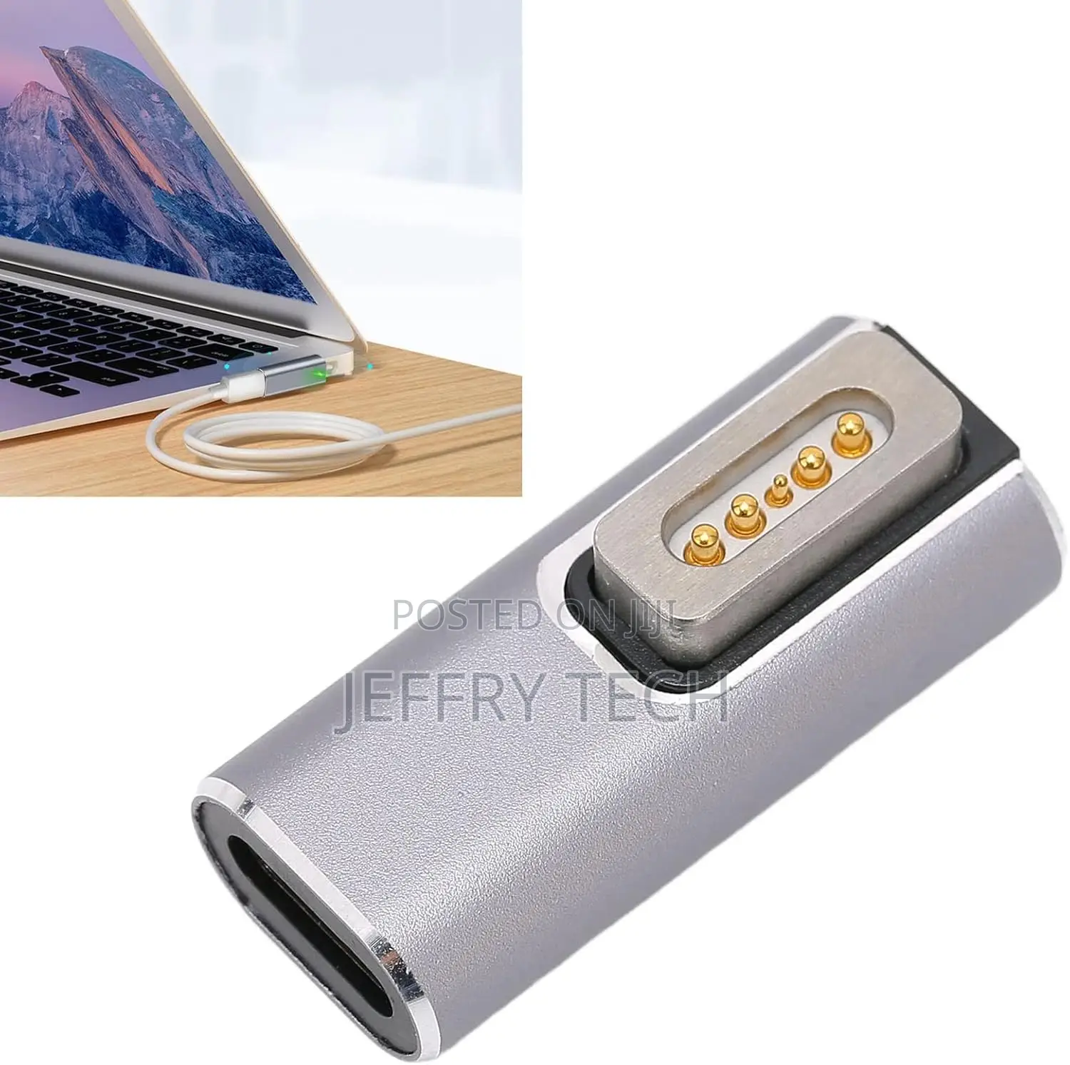 Type C to Magnetic Adapter L Tip Pd Fast Charging Magnetic Suction