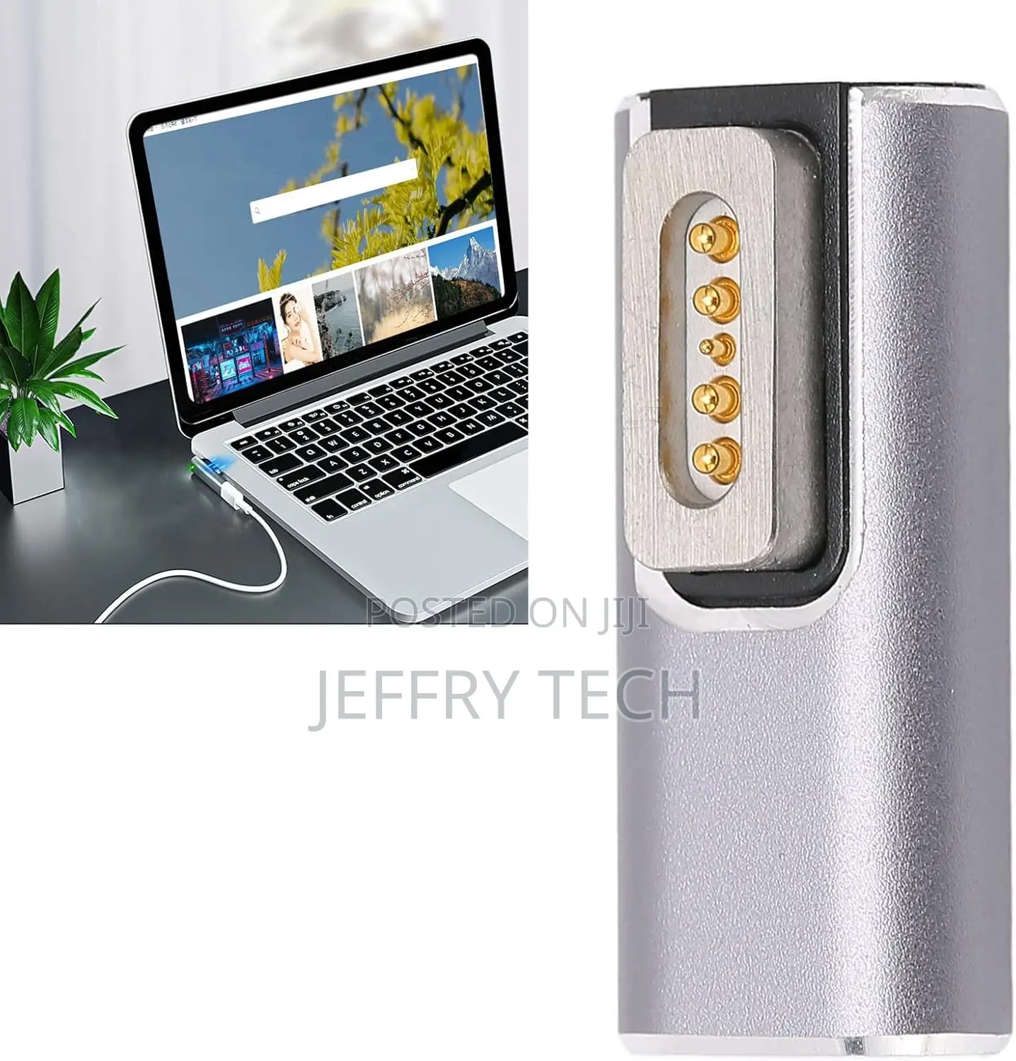 Type C to Magnetic Adapter L Tip Pd Fast Charging Magnetic Suction
