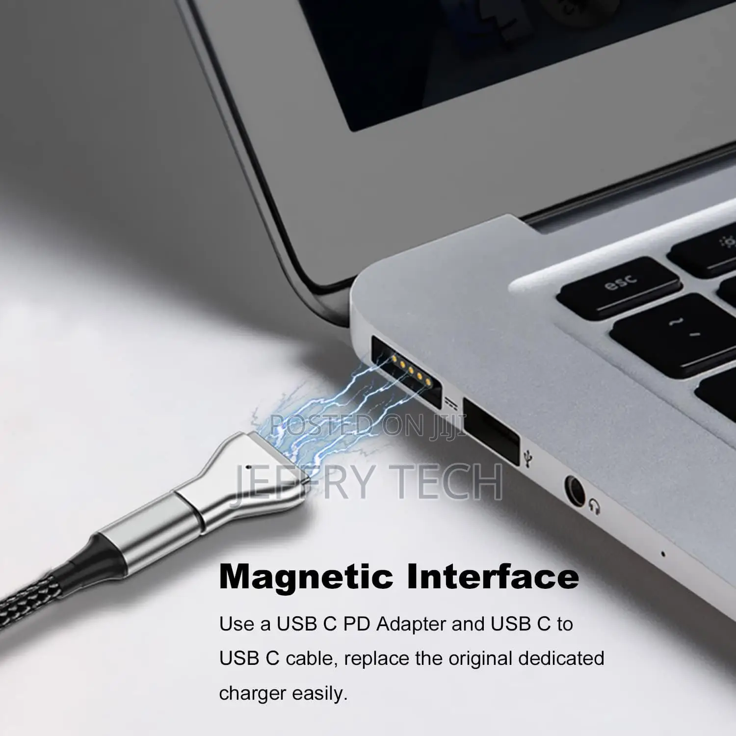 Usb-C to Magnetic Tip Charging Adapter, Female Type C to Male Magnetic