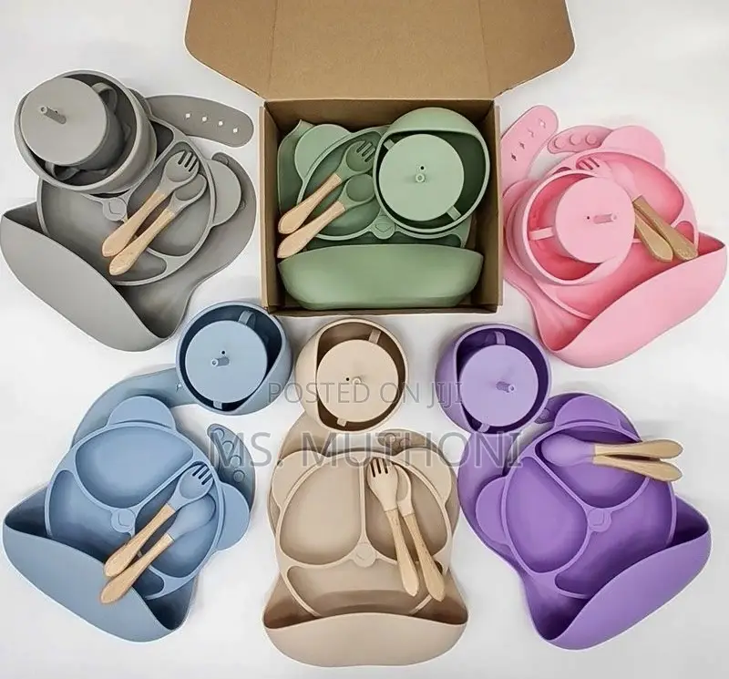 6pc Silicone Baby Feeding Cutlery Set