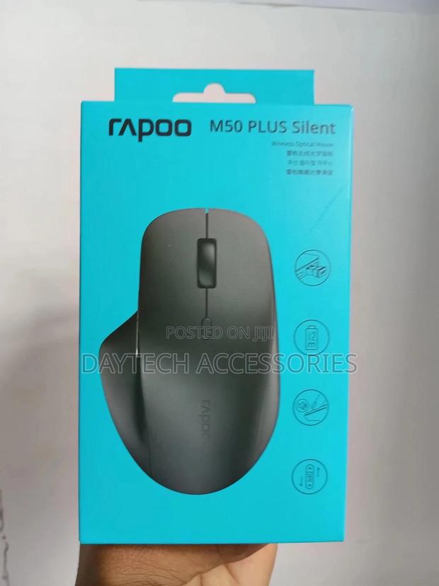 This Is a Rapoo M50 Plus Silent Wireless Optical Mouse. - main view