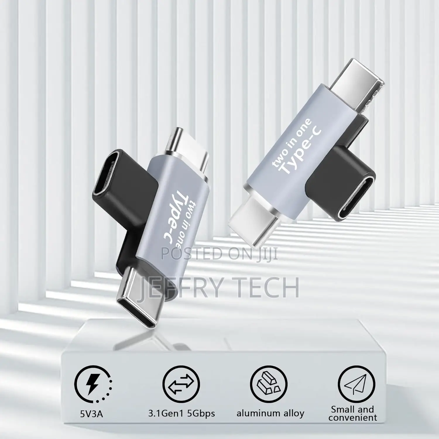 2 in 1 Usb C Adapter,Usb Type-C Female to Dual Male Splitter Support 5