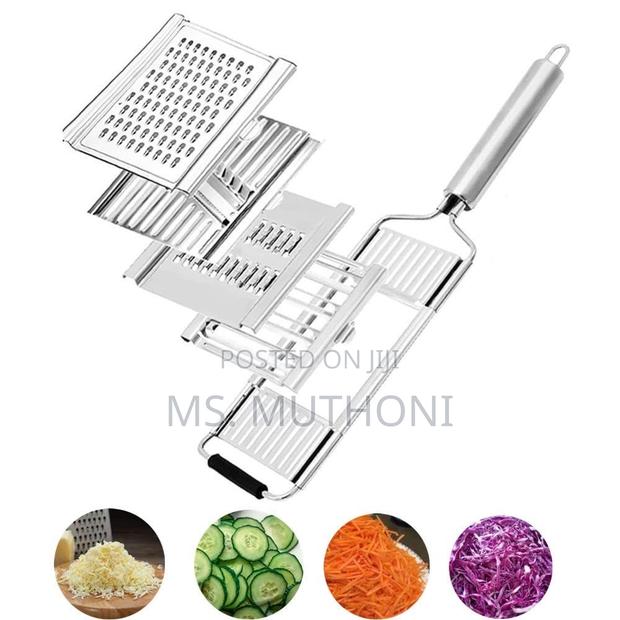 Multi-Purpose Stainless Steel Vegetable Slicer With Interchangeable - thumbnail 4