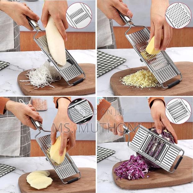 Multi-Purpose Stainless Steel Vegetable Slicer With Interchangeable - thumbnail 3