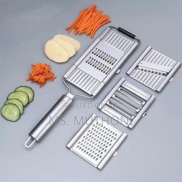 Multi-Purpose Stainless Steel Vegetable Slicer With Interchangeable - main view