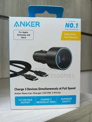 Anker B2737ha1 Nano 167.5w 3 Ports Car Charger