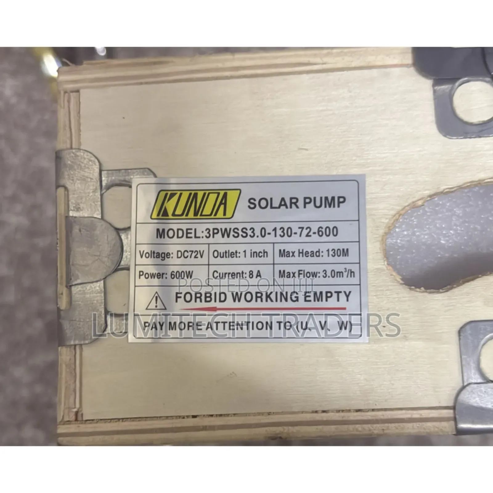 Submersible Kunda Solar Pump With Controller 130 Metre