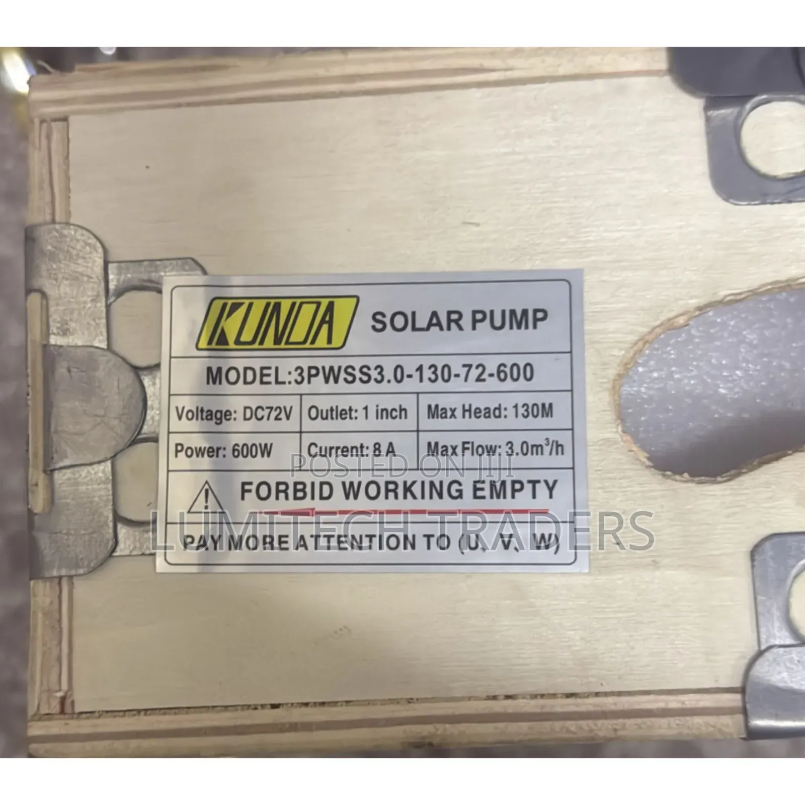 Kunda 130 Metre Head Solar Pump