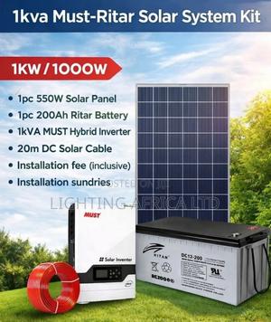 1kva Complete Solar Kit System(43" Tv , Woofer , 8 Light's, Wifi Kit) - thumbnail 2