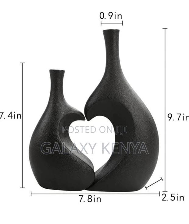 2 in 1 Deco Heart Shaped Flower Vase - thumbnail 2