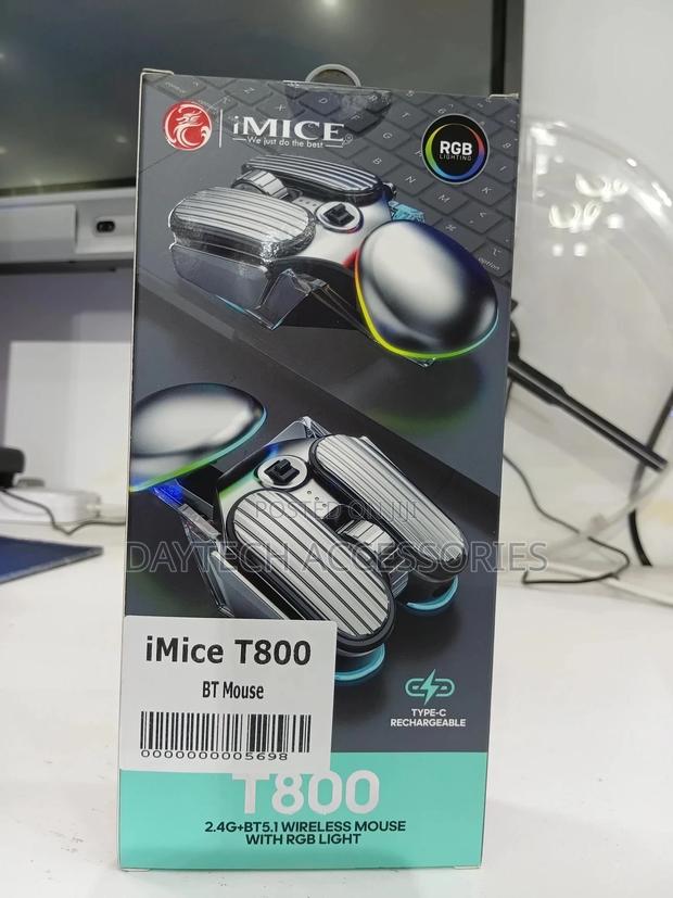 The Imice T800 Rechargeable Bluetooth Dual-Mode Wireless Gaming Mouse. - thumbnail 2