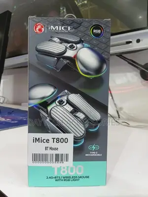 The Imice T800 Rechargeable Bluetooth Dual-Mode Wireless Gaming Mouse.