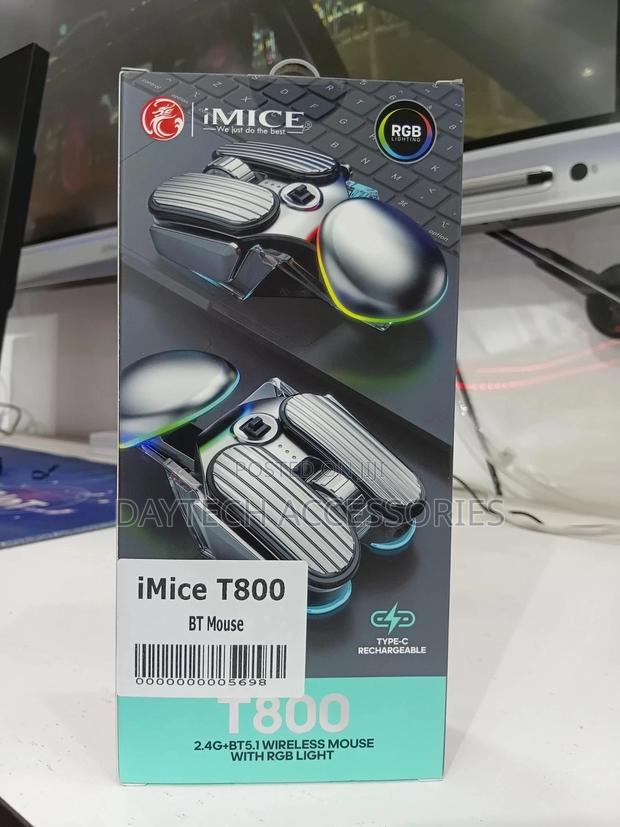 The Imice T800 Rechargeable Bluetooth Dual-Mode Wireless Gaming Mouse. - thumbnail 3