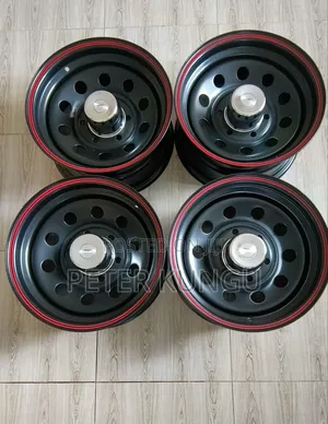 15' Black Steel Sporty Rims for 9l, Dmax, Hardbody Older Hilux