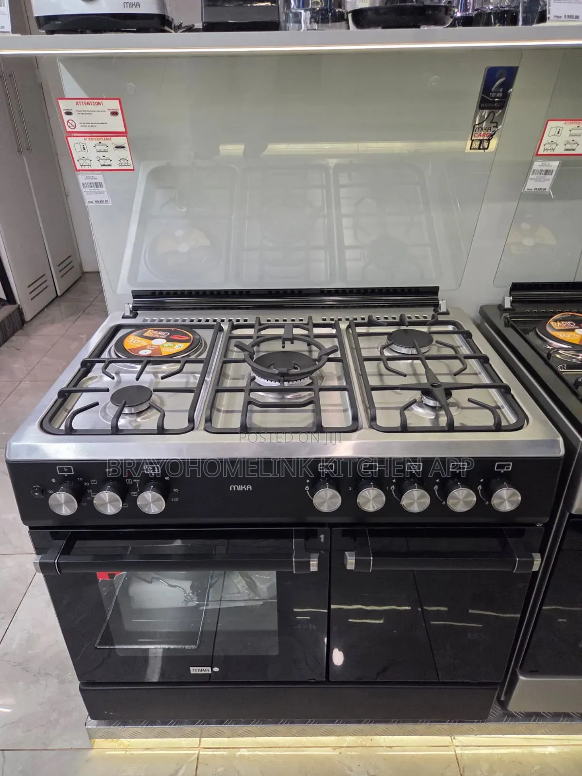 *Mika Standing Cooker, 90cm X 60cm, 4 Gas Pool Jet Burners