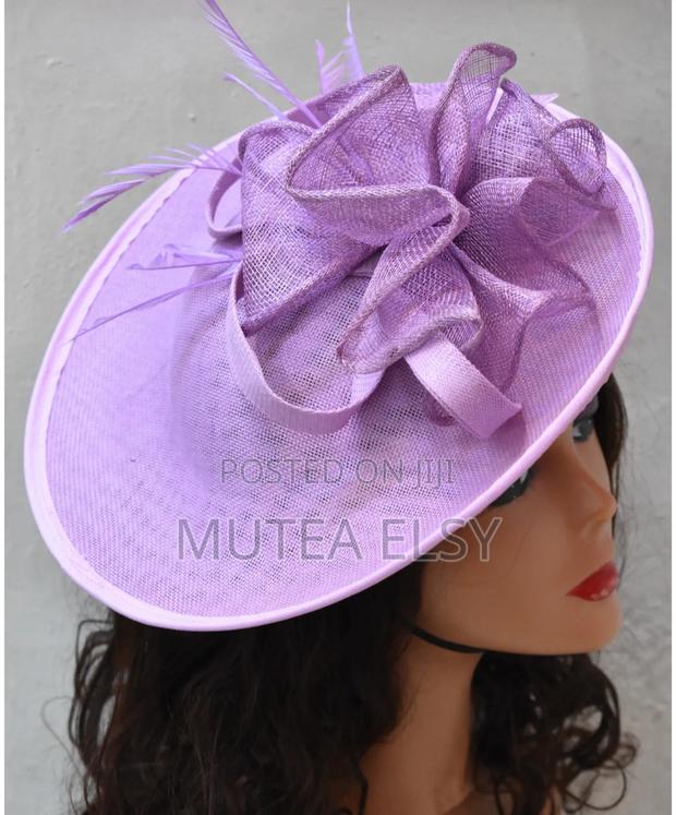 Red,Blue, Purple Yellow Wide Circular Fascinators - main view