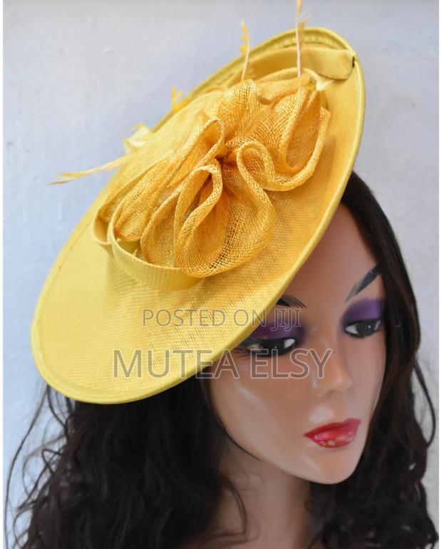 Red,Blue, Purple Yellow Wide Circular Fascinators - thumbnail 4