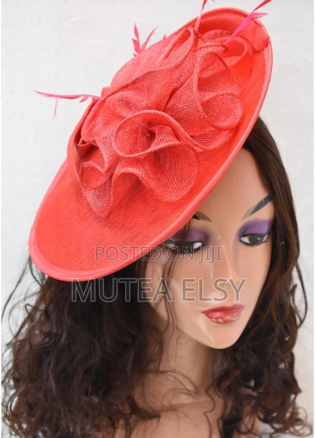 Red,Blue, Purple Yellow Wide Circular Fascinators - thumbnail 5