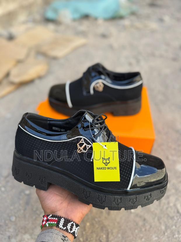 Lv ,Versace Naked Wolfe Patent Leather Shoe Shoes - main view