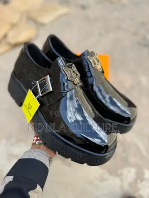 Lv ,Versace Naked Wolfe Patent Leather Shoe Shoes
