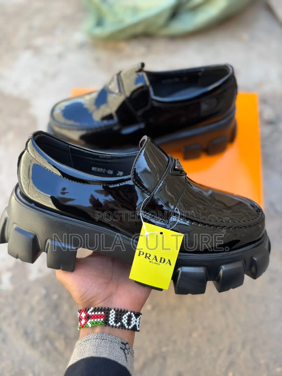 Lv ,Versace Naked Wolfe Patent Leather Shoe Shoes