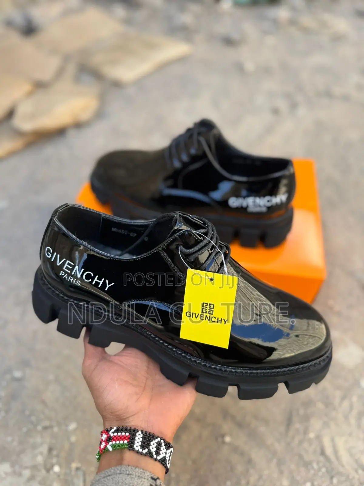Lv ,Versace Naked Wolfe Patent Leather Shoe Shoes