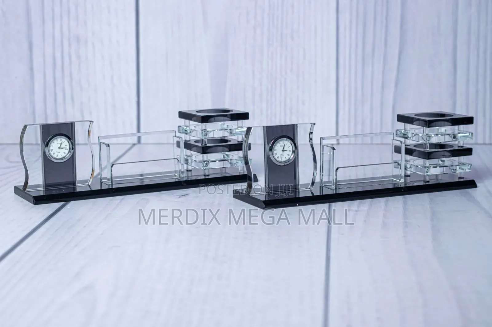 Crystal Clock Desk Organizer,Desk Organizer