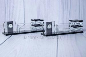Crystal Clock Desk Organizer,Desk Organizer - thumbnail 2