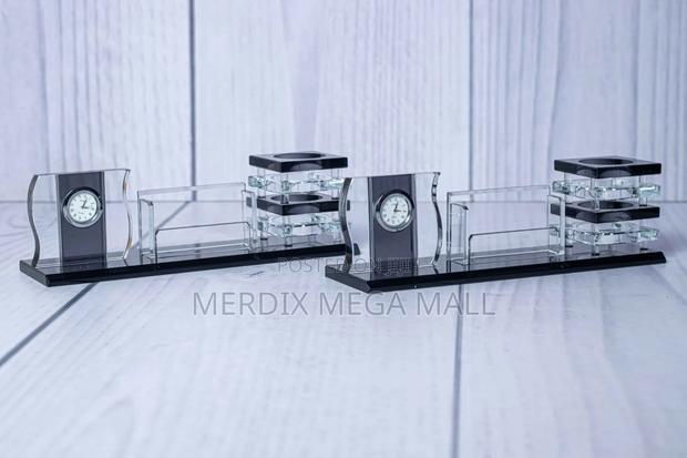 Crystal Clock Desk Organizer,Desk Organizer - main view