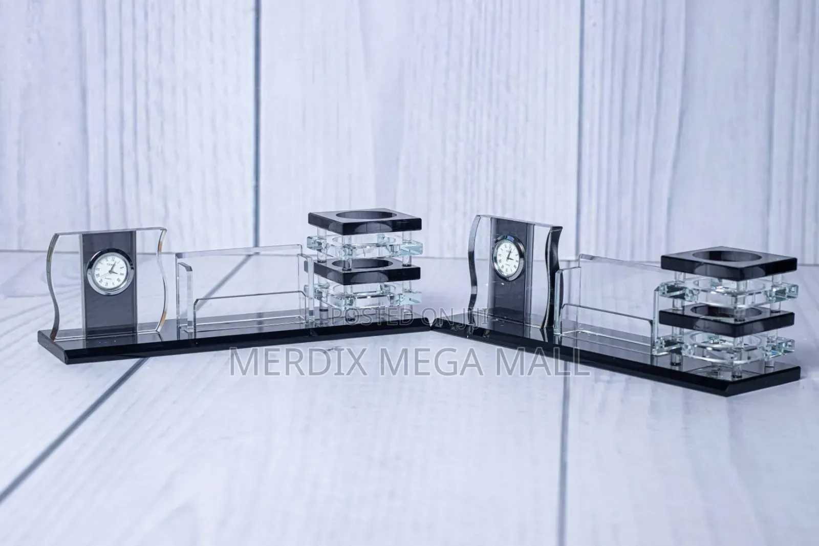 Crystal Clock Desk Organizer,Desk Organizer