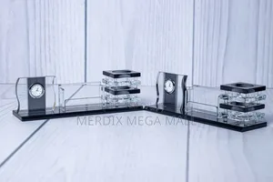 Crystal Clock Desk Organizer,Desk Organizer