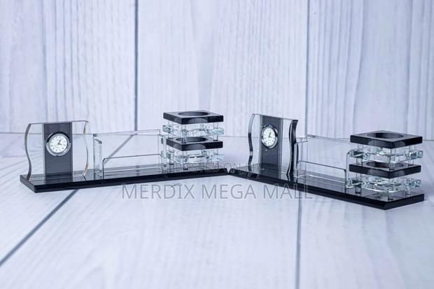 Crystal Clock Desk Organizer,Desk Organizer - thumbnail 3